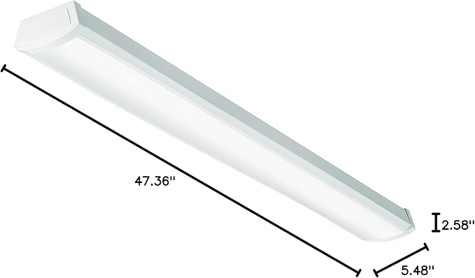 Lithonia Lighting 4 Foot LED Light Fixture, Low-Profile LED Wraparound Flush - Image 9