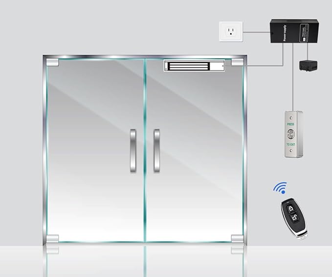 Door Access Control System 1200lbs Magnetic Lock Kit - Image 6