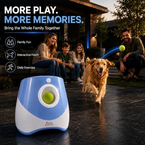 automatic ball launcher for dogs with 10 balls, close-up detail