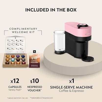 Nespresso Vertuo Pop+ Coffee and Espresso Maker by De'Longhi, Candy Pink - Image 3