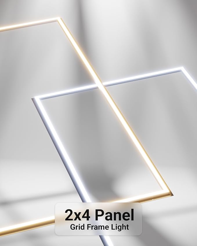Sunco 10 Pack 2x4 Edge-Lit Frame LED Panel Lights, Drop Ceiling Flat Light - Image 2