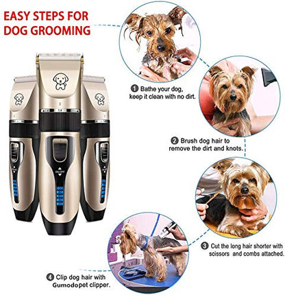 Professional USB Dog Clippers Low Noise Rechargeable Pet Trimmers Cordless Pet - Image 5