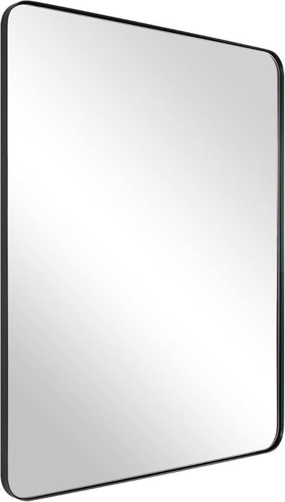 ANDY STAR Wall Mirror for Bathroom, 20”x28” Black Bathroom Mirror, Rounded by ANDYSTAR
