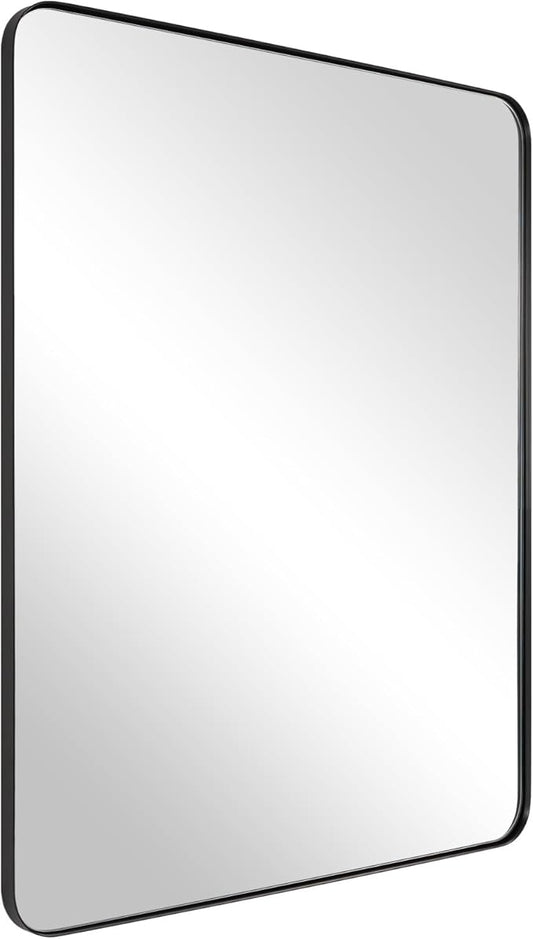 ANDY STAR Wall Mirror for Bathroom, 20”x28” Black Bathroom Mirror, Rounded by ANDYSTAR