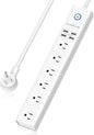 15 Ft Power Strip Surge Protector, 6 Outlets and 4 USB Ports, Flat Plug Power by AUOPLUSOFFICIAL