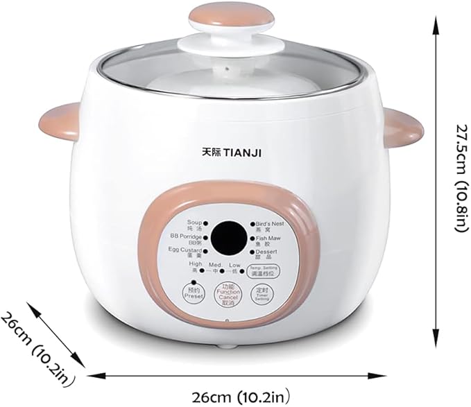 Electric Stew Pot, Ceramic Soup Porridge Cooker, Slow Cookers - Image 7