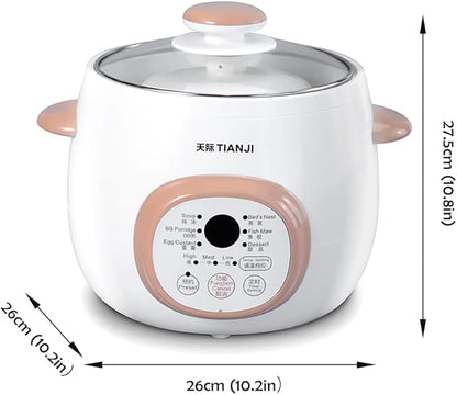 Electric Stew Pot, Ceramic Soup Porridge Cooker, Slow Cookers - Image 7