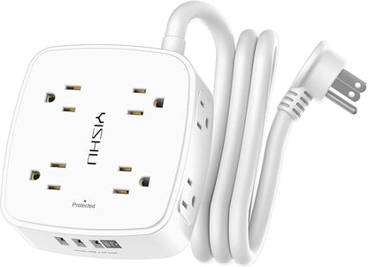 5Ft Surge Protector Power Strip by YISHU