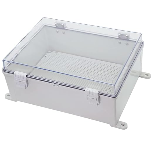 Co. ABS Waterproof IP67 15.75" x 19.68" x 7.87" Clear Cover Hinged Electronics by DJCSupplyCompany