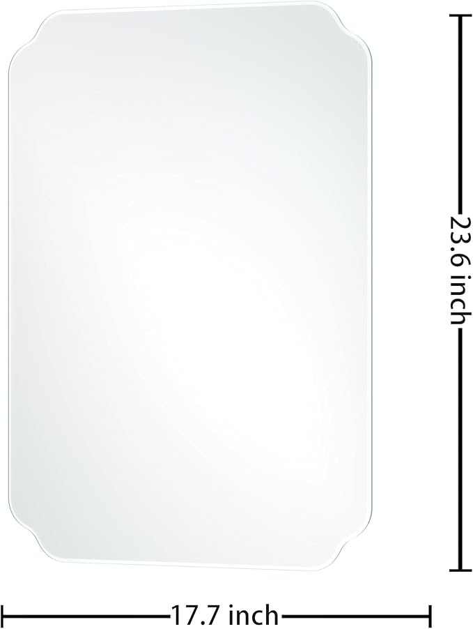 Bathroom Mirrors for Over Sink, Frameless Mirrors for Wall, 24x18 Inch Beveled - Image 7