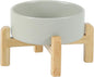 Ceramic Raised Dog and Cat Bowl Set, 2 Heights Elevated Stand, Food and Water by Havniva