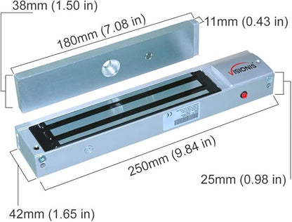 Visionis Indoor 600LBS 280KG Holding Force Outswinging Electromagnetic Door Lock - Image 2