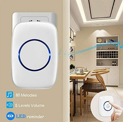 Wireless Doorbell, Waterproof Door Bell Kit, Distinguish front and rear doors - Image 3