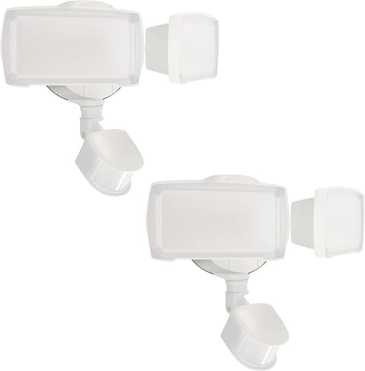 UME 2 Pack 19W LED Flood Light Motion Sensor Outdoor, 2 Adjustable Head by UME