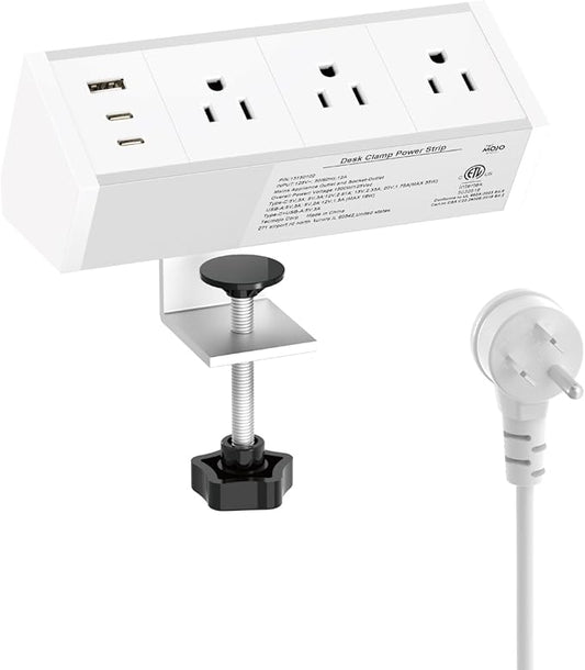 Tecmojo Desk Clamp Power Strip 3 Outlet by Tecmojo