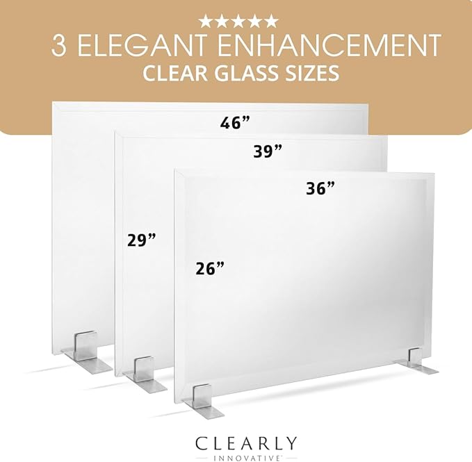 Premium Tempered Glass Fireplace Screen - Image 2
