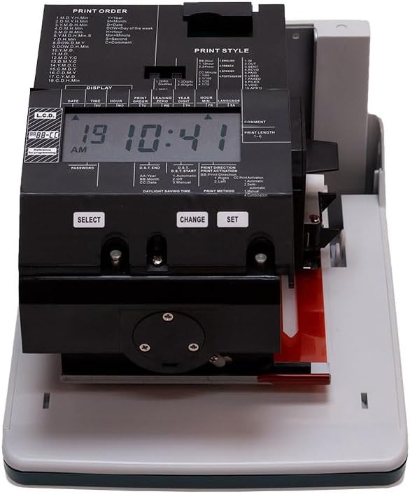 uPunch CR1000 Digital Time Clock and Date Stamp - Image 6