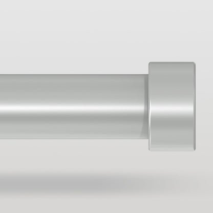 VOIIY Silver Curtain Rods for Windows 48 to 84 Inch(4-7 Feet),1" Diameter Drapery Rods with Modern Style End Cap Finials,Size:36-88 Inch,Antique Silver