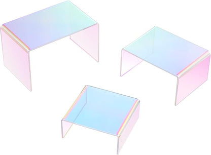 Chuangdi 2 Sets Acrylic Display Risers, Product Stand, Jewelry Display Riser - Image 2