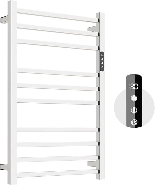 Towel Warmer, 10-Bar 304 Compact Stainless Steel Towel Warmer Rack by Colliford
