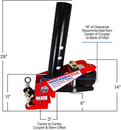 Shocker 30K Gooseneck Surge Air Hitch & Shift Lock Coupler - Image 6