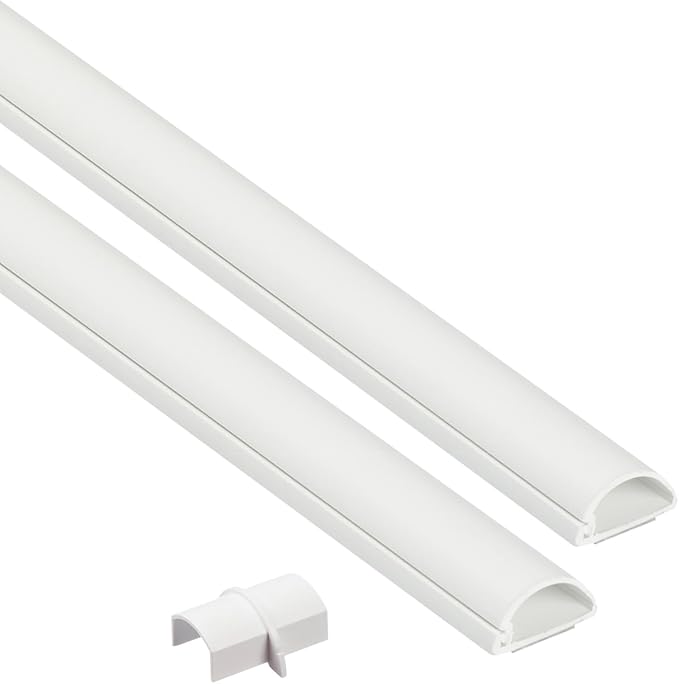 D-Line 31.4in TV Cord Hider, Patented Half Round Cable Cover, Hide Wall Mount by D-LineUSAinc