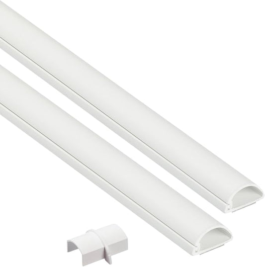 D-Line 31.4in TV Cord Hider, Patented Half Round Cable Cover, Hide Wall Mount by D-LineUSAinc