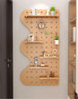 White Wooden Wall Organizer for Home & Office, Versatile Hanging Display Panel by Unknown