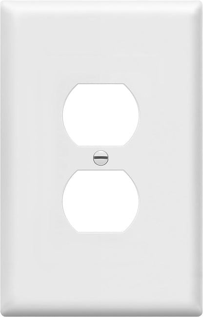 ENERLITES Duplex Receptacle Outlet Wall Plate, Jumbo Outlet Covers, Gloss Finish by Enerlites