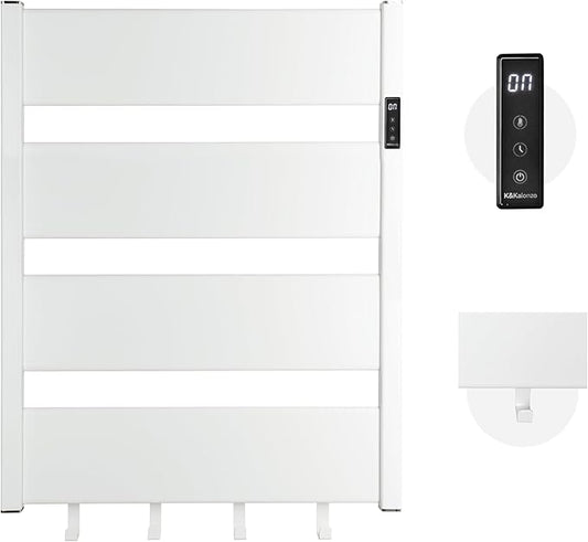 K&KALONZO Towel Warmer for Bathroom, Wall-Mounted Heated Towel Rack by KKALONZO