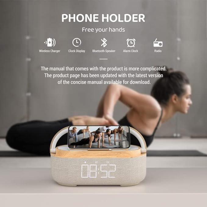 COLSUR Bluetooth Speaker Alarm Clock - Image 6