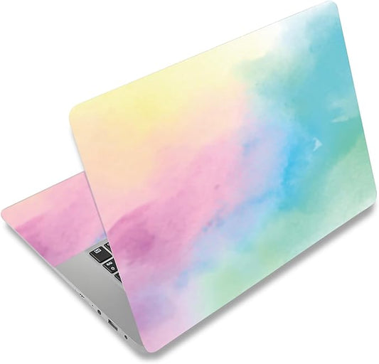 Laptop Skin Sticker Decal, Decorative Waterproof Removable, Watercolor Colorful by ToLuLu