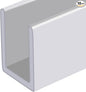 Brixwell SDCD38W-XCP10 White 3/8" Fixed Panel Shower Door Deep U-Channel by Brixwell