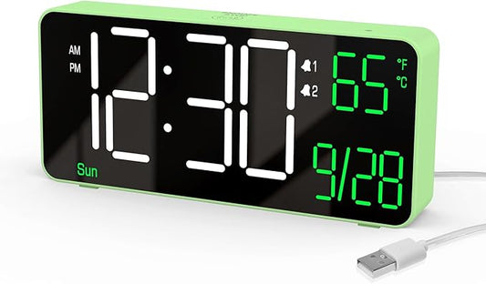 KOSUMOSU Digital Clock for Bedroom, 6.7in Desk Clock, Auto Dimming, Room by KOSUMOSUTECHNOLOGY