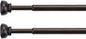 KXLIFE 2 Pack Spring Tension Rod Adjustable 22-36 Inches, Bronze | 1/2-inch Decorative Tension Drapery Rod, Tension Mounted, Non-Slip, for Window, Kitchen, RV, Doorway