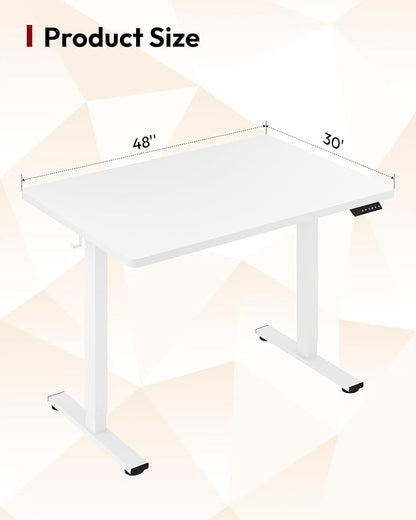 SANODESK Electric Standing Desk 48 x 30 Inches Whole-Piece Desktop Height - Image 2