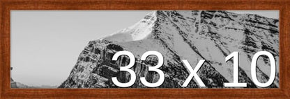 Frame It Easy 33 x 10 Russet Wood Frame by FrameItEasy