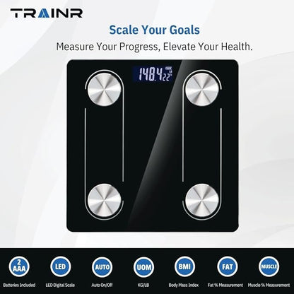 Digital Body Scale Trnr-BDYSCLE-BLK, Home Essential Body Weight Scale - Image 5