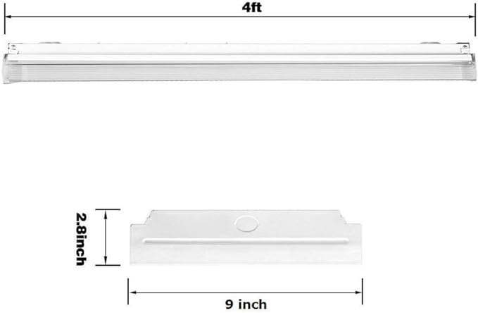 FAITHSAIL 60W LED Wraparound Light 4FT LED Office Lights, 7200 Lumens 4000K - Image 5