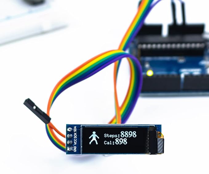 Hosyond 5 Pcs 0.91 Inch I2C OLED Display Module IIC OLED Screen DC 3.3V~5V - Image 2