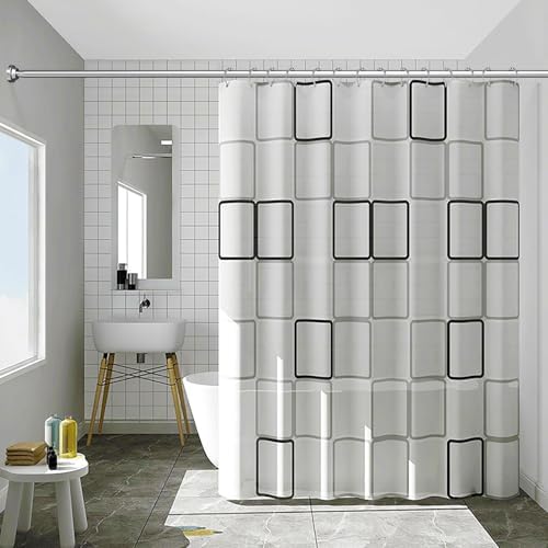 Umimile Shower Curtain Rod, 1 Inch Adjustable Spring Tension Curtain Rod | 304 Stainless Steel Shower Rod for Bathroom, Windows, Never Rust Non-Slip (Stainless Steel, 50-86”)