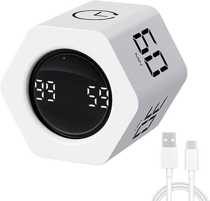 LUCKY TIME Productivity Timer Flip Gravity Sensor Pomodoro Cube Timer Countdown by LUCKYTIME