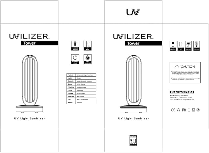 UVILIZER Tower - UV Light Sanitizer & Ultraviolet Lamp - Image 8