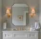 ANDY STAR Brushed Gold Mirror, Unique Rectangular Bathroom Mirror by ANDYSTAR