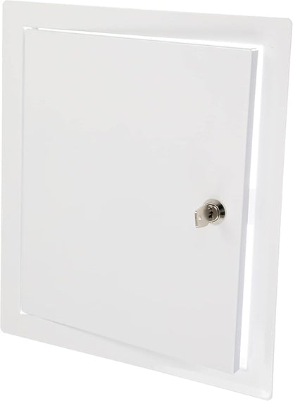 10" x 12" Lockable White Metal Access Door. Service Shaft Wall Panel by Unknown