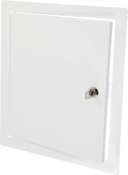 10" x 12" Lockable White Metal Access Door. Service Shaft Wall Panel by Unknown