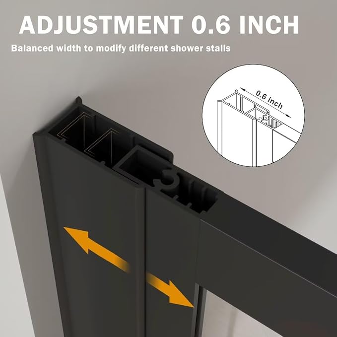 Goodyo Shower Door 34“ X 72” Fixed Frost Tempered Glass Shower Screen Panel - Image 7