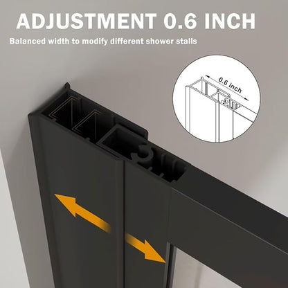 Goodyo Shower Door 34“ X 72” Fixed Frost Tempered Glass Shower Screen Panel - Image 7