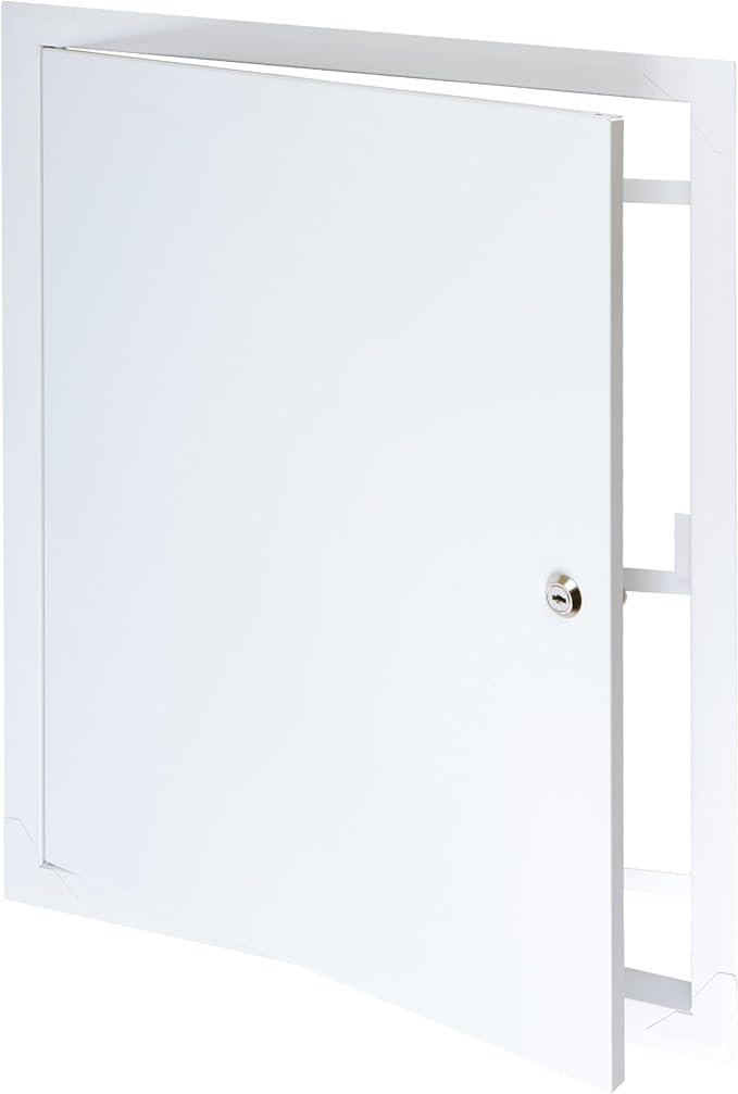16" x 20" Lockable White Metal Access Panel. Service Shaft Door Panel by Unknown
