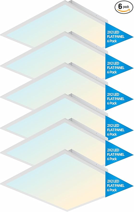 2x2 LED Light Flat Panel, 20/25/30/35/40W, 5 Color Temps 3K/3.5K/4K/5K/6.5K by LEDENERGYPLUS